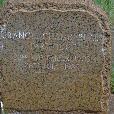 PARTRIDGE Francis Chamberlain 1903-1939