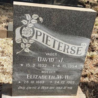 PIETERSE David J. 1892-1954 & Elizabeth W.H. 1889-1969