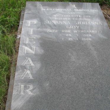 PIENAAR Susanna Johanna nee VAN WYNGAARDT 1924-1988