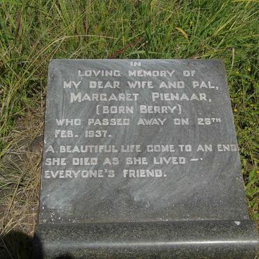 PIENAAR Margaret nee BERRY -1937
