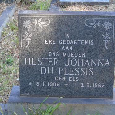 PLESSIS Hester Johanna, du, nee ELS 1906-1962