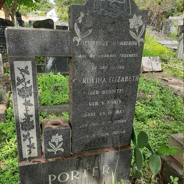 PORTER Carolina Elizabeth nee SCHOLTZ 1917-1957