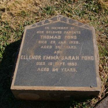 POND Thomas -1928 &amp; Ellenor Emma Sarah -1935