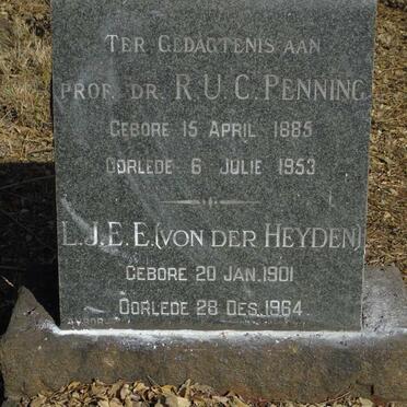 PENNING R.U.C. 1885-1953 & L.J.E.E. VON DER HEYDEN 1901-1964