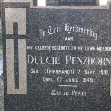 PENZHORN Dulcie nee LEIBBRANDT 1918-1949