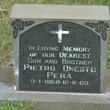 PERA Pietro Onesto 1958-1963