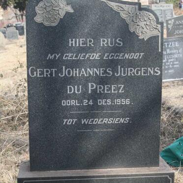 PREEZ Gert Johannes Jurgens, du -1956