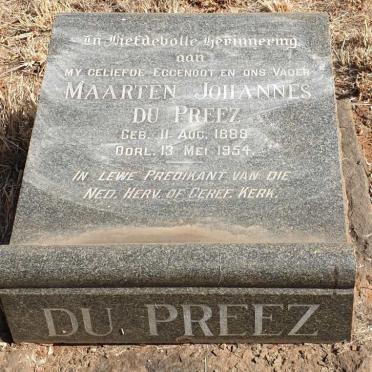 PREEZ Maarten Johannes, du 1888-1954