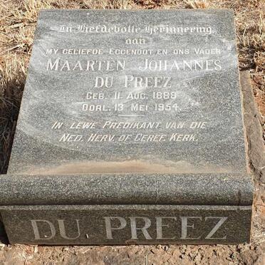 PREEZ Maarten Johannes, du 1888-1954