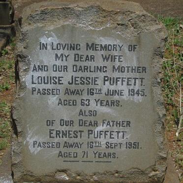PUFFETT Ernest -1951 & Louise Jessie -1945