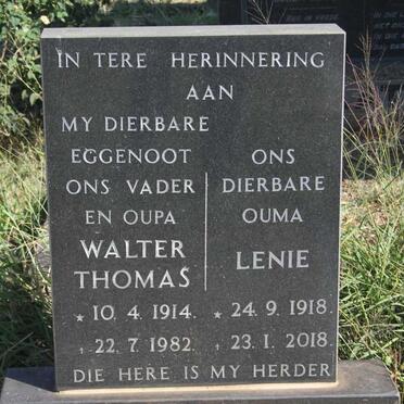 RAATS Walter Thomas 1914-1982 & Lenie 1918-2018