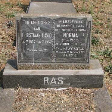 RAS Christiaan David 1907-1967 &amp; Norma REED 1919-1996