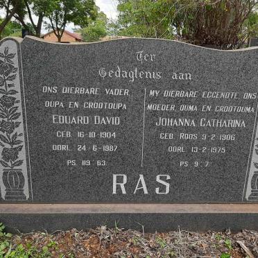RAS Eduard David 1904-1987 &amp; Johanna Catharina ROOS 1906-1975