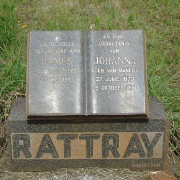 RATTRAY James 1863-1945 &amp; Johanna VAN MANEN 1873-1968