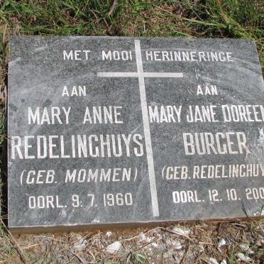 REDELINGHUYS Mary Anne nee MOMMEN -1960