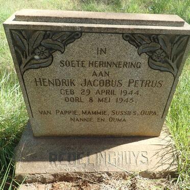 REDELINGHUYS Hendrik Jacobus Petrus 1944-1945