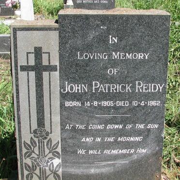 REIDY John Patrick 1905-1962
