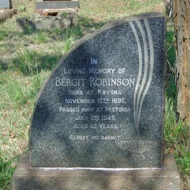 ROBINSON Bergit 1896-1949