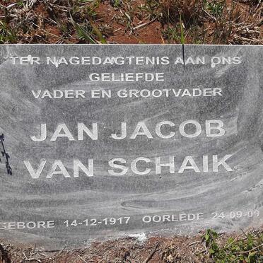 SCHAIK Jan Jacob, van 1917-2009