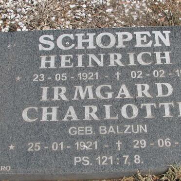 SCHOPEN Hermann Heinrich 1882-1958 &amp; Anna Karoline MUND 1886-1958