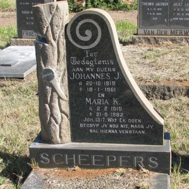 SCHEEPERS Johannes J. 1915-1961 &amp; Maria K. 1915-1982