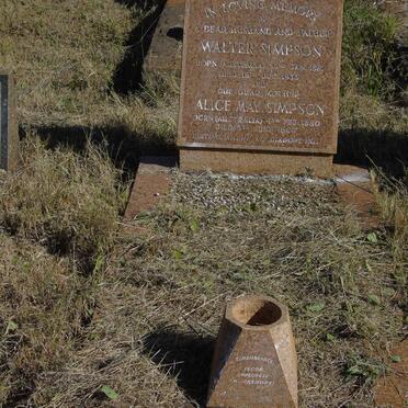 SIMPSON Walter 1881-1953 & Alice May 1880-1966