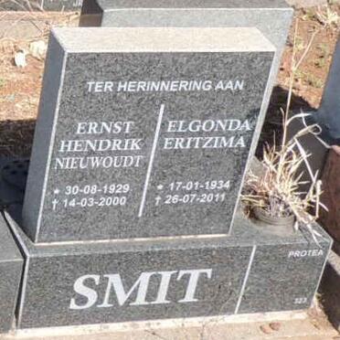 SMIT Ernst Hendrik Nieuwoudt 1929-2000 & Elgonda Eritzima 1934-2011
