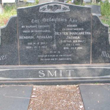 SMIT Hendrik Adriaan 1901-1962 &amp; Hester Margaretha Jacoba VAN DER WALT 1903-1984