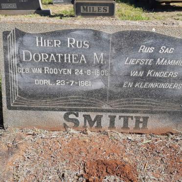 SMITH Dorathea M. nee VAN ROOYEN 1906-1961 :: SLABBERT Doris 1927-1995