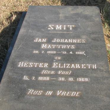 SMIT Jan Johannes Matthys 1888-1967 &amp; Hester Elizabeth VOS 1888-1969