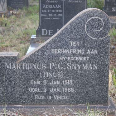 SNYMAN Marthinus P.G. 1919-1965