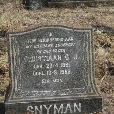 SNYMAN Christiaan G.J. 1891-1956