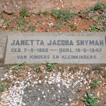 SNYMAN Janetta Jacoba 1869-1947