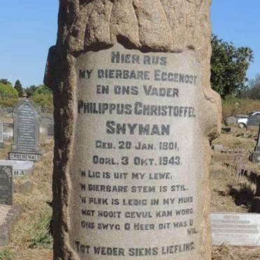 SNYMAN Philippus Christoffel 1901-1943