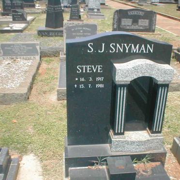SNYMAN S.J. 1917-1981