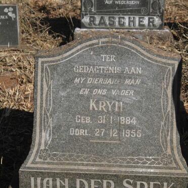 SPEK Kryii, van der 1884-1955