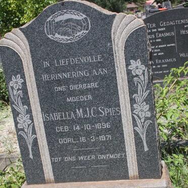 SPIES Isabella M.J.C. 1896-1971