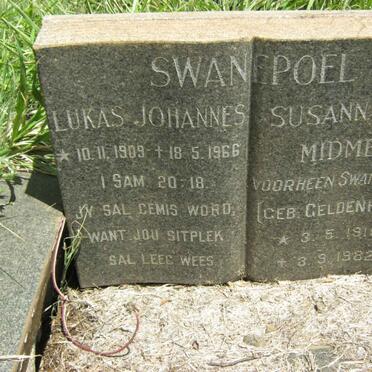 SWANEPOEL Lukas Johannes 1909-1966 :: MIDMER Susanna J.J. voorheen SWANEPOEL nee GELDENHUYS 1918-1982