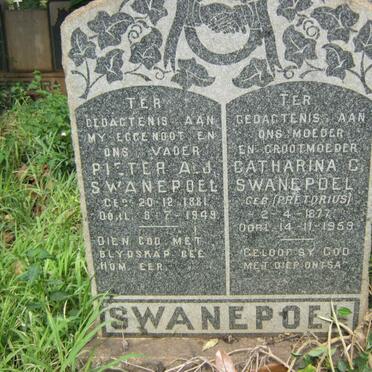 SWANEPOEL Pieter A.J. 1881-1949 & Catharina C. PRETORIUS 1877-1959
