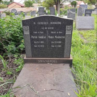 SWANEPOEL Pieter Andreas 1893-1970 &amp; Maria Magdalena 1909-1962