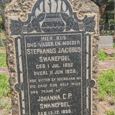 SWANEPOEL Stephanus Jacobus 1852-1928 &amp; Johanna C.P. 1855-1948