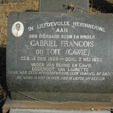 TOIT Gabriel Francois, du 1929-1953