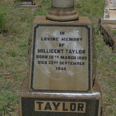 TAYLOR Millicent 1885-1940