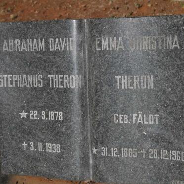 THERON Abraham David Stephanus 1878-1938 & Emma Christina FALDT 1885-1966