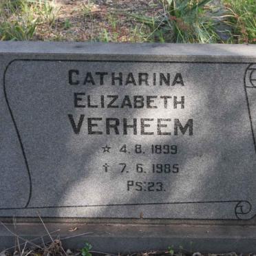 VERHEEM Catharina Elizabeth 1899-1985