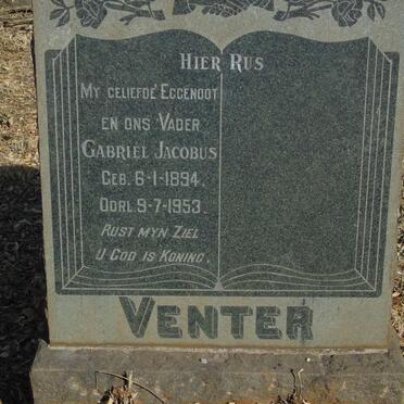 VENTER Gabriel Jacobus 1894-1953 
