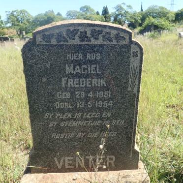 VENTER Magiel Frederik 1951-1954