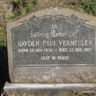 VERMEULEN Rayden Paul 1936-1957
