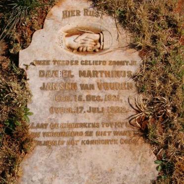 VUUREN Daniel Marthinus , Jansen van 1921-1922