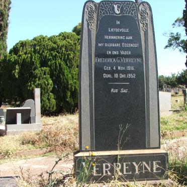 VERREYNE Frederick G. 1916-1952